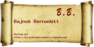 Bajnok Bernadett névjegykártya