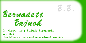 bernadett bajnok business card